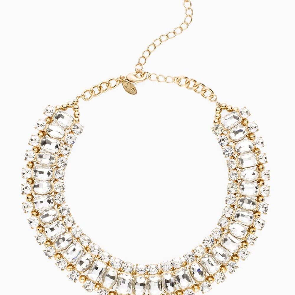 CHICOS KINSLEY BIB RHINESTONE NECKLACE